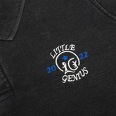BLACK FADED DENIM LOOK POLO